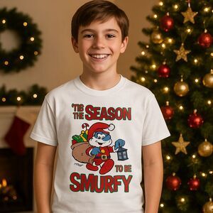 NEW Smurfs Sz XS  "Tis The Season to Be Smurfy" Christmas Cruise Ripple Junction